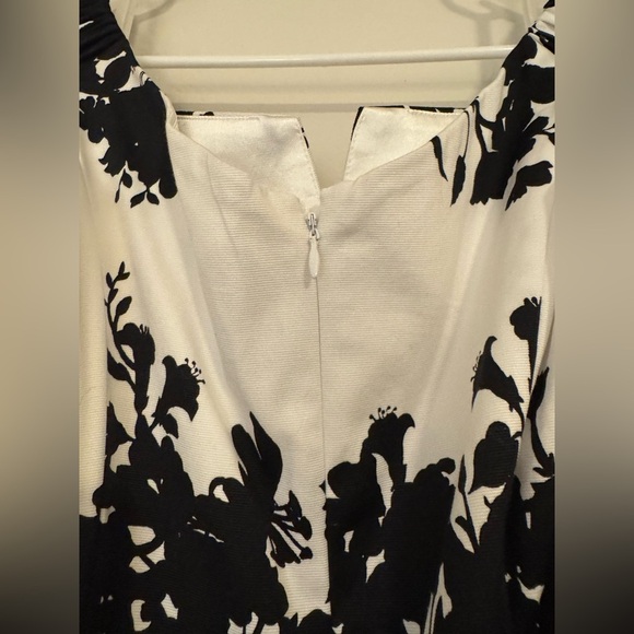 NWOT White House Black Market Black & White Fit and Flare Dress - Picture 8 of 9